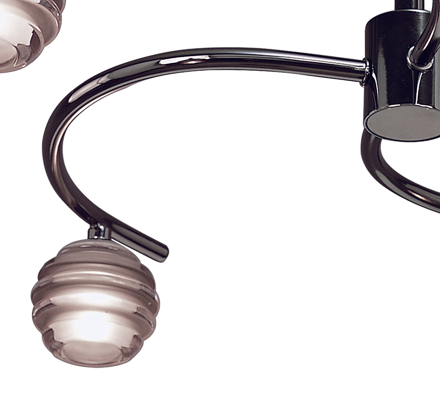 Sphere Semi Flush 4 Light G9, Black Chrome by Mantra