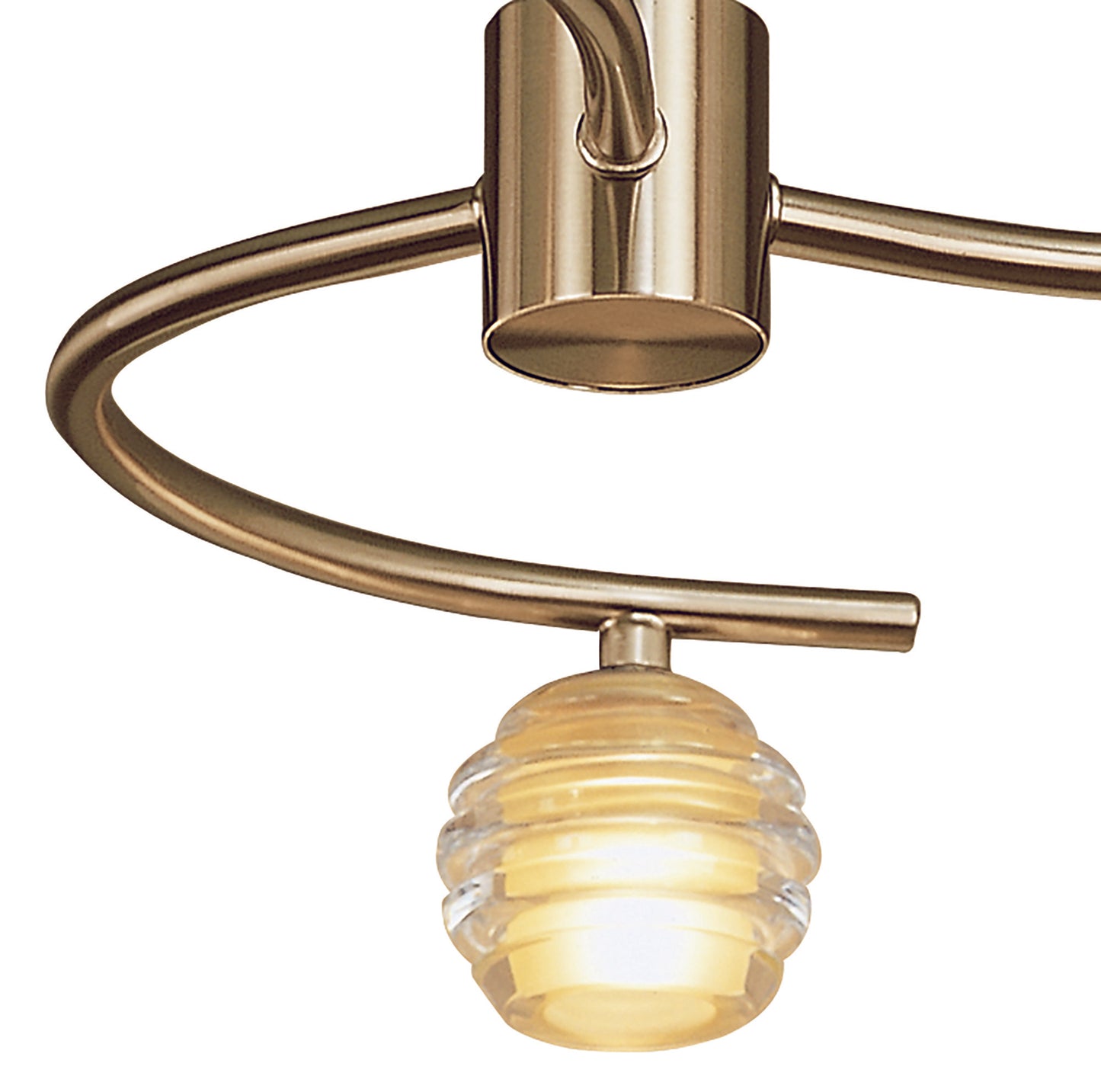 Sphere Semi Flush 3 Light G9, Antique Brass by Mantra