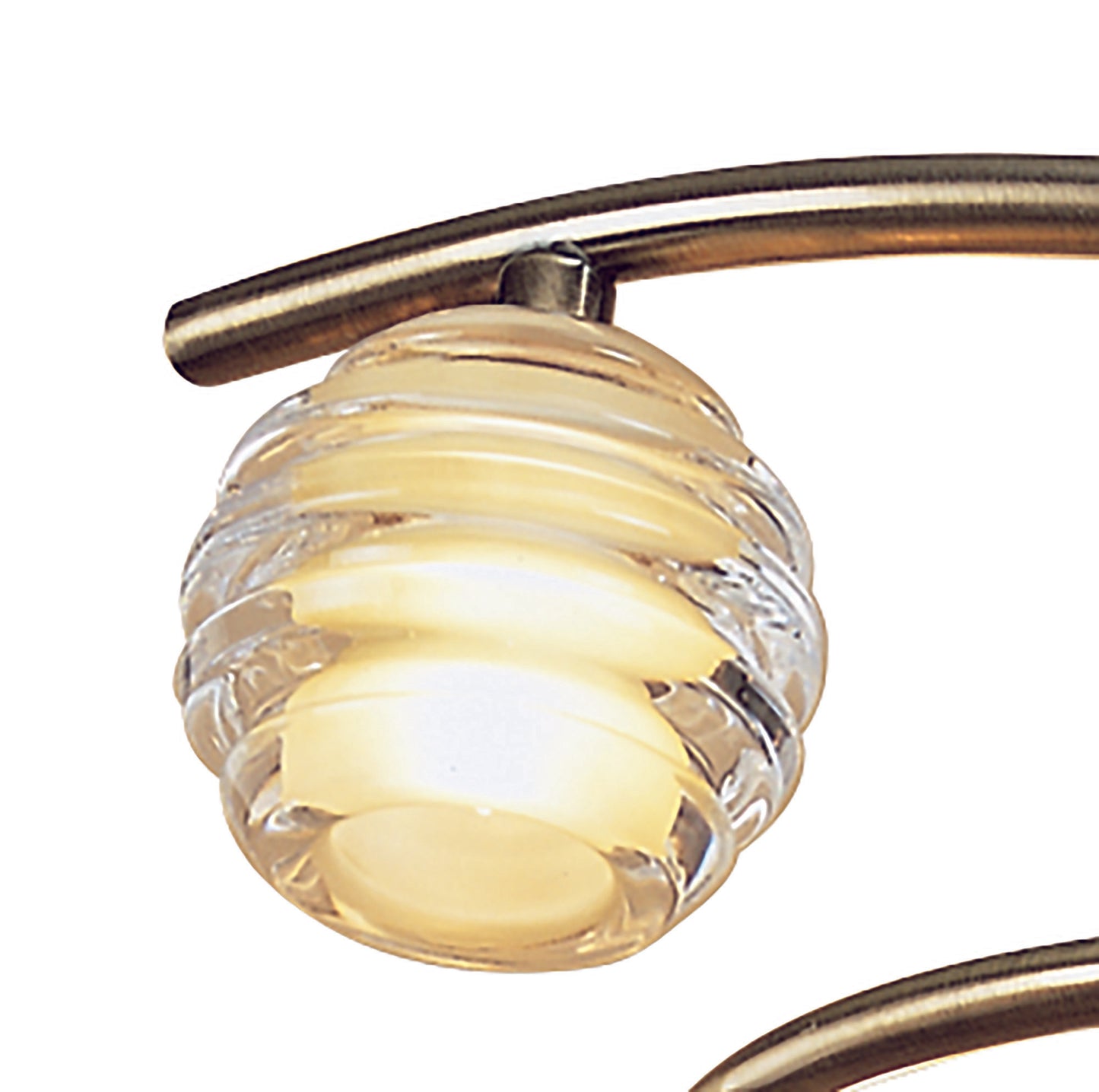 Sphere Semi Flush 4 Light G9, Antique Brass by Mantra