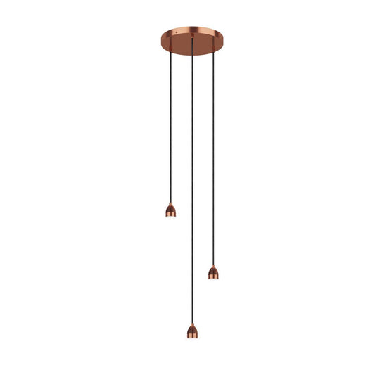 3 Light Cluster Modular Suspension Copper LED