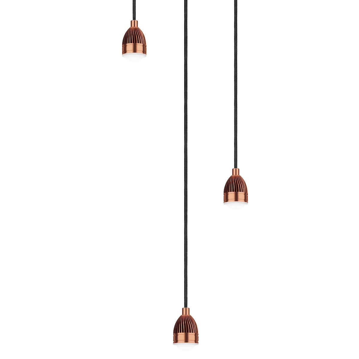 3 Light Cluster Modular Suspension Copper LED