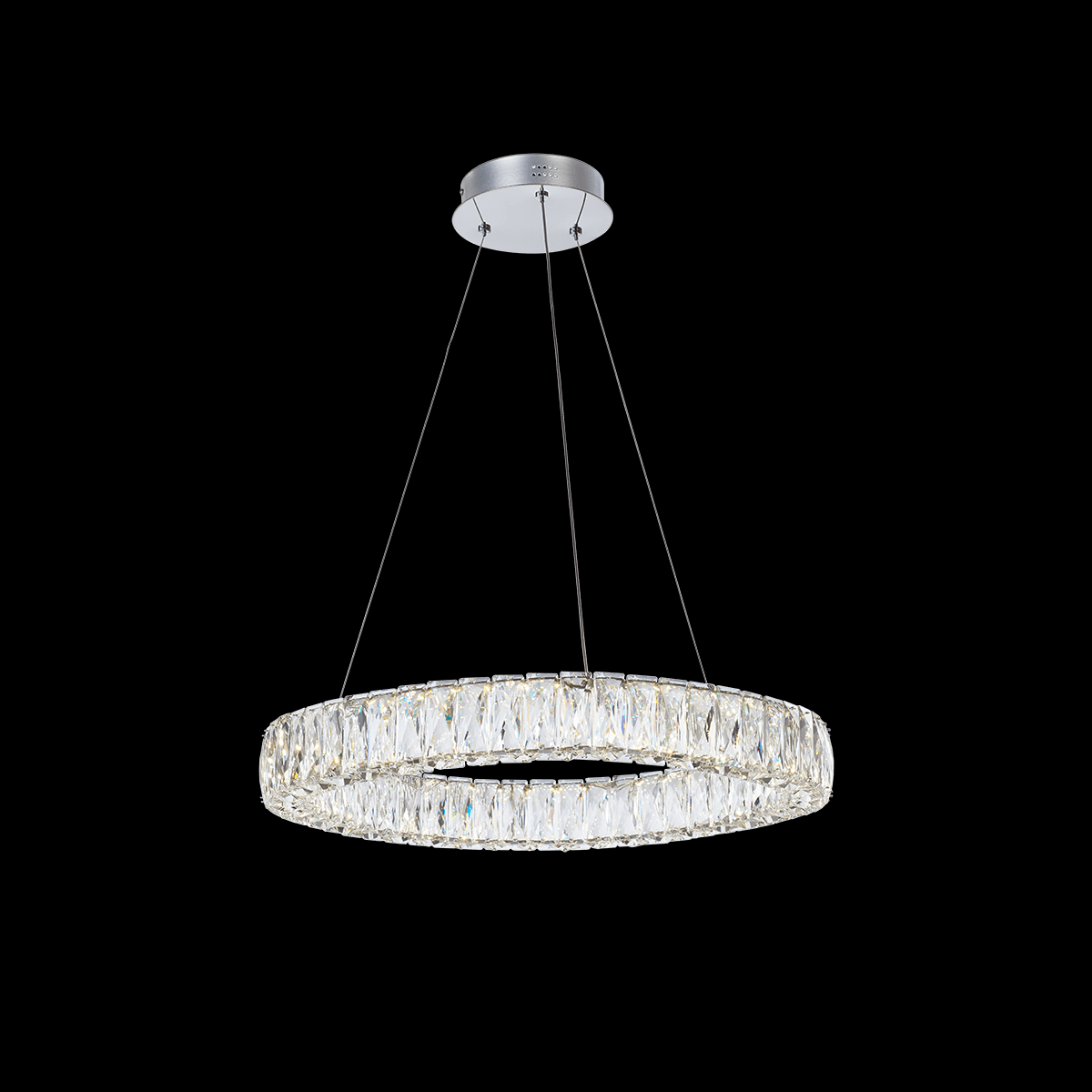 Crystal Ring 1 Light Adjustable Pendant - MD15030038-1B