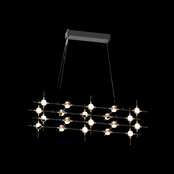 Molecular 20 Light Pendant (Black and Gold) Model B - MD18001067-20BBG