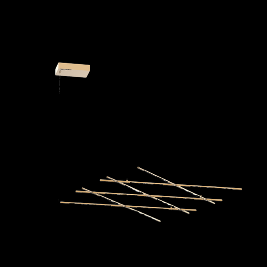 Tubular 12 Light Pendant Satin Gold (Model E) - MD18001070-12EGOL