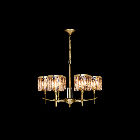 Opulence 6 Arm Chandelier Satin Gold - MD737D-6ASG