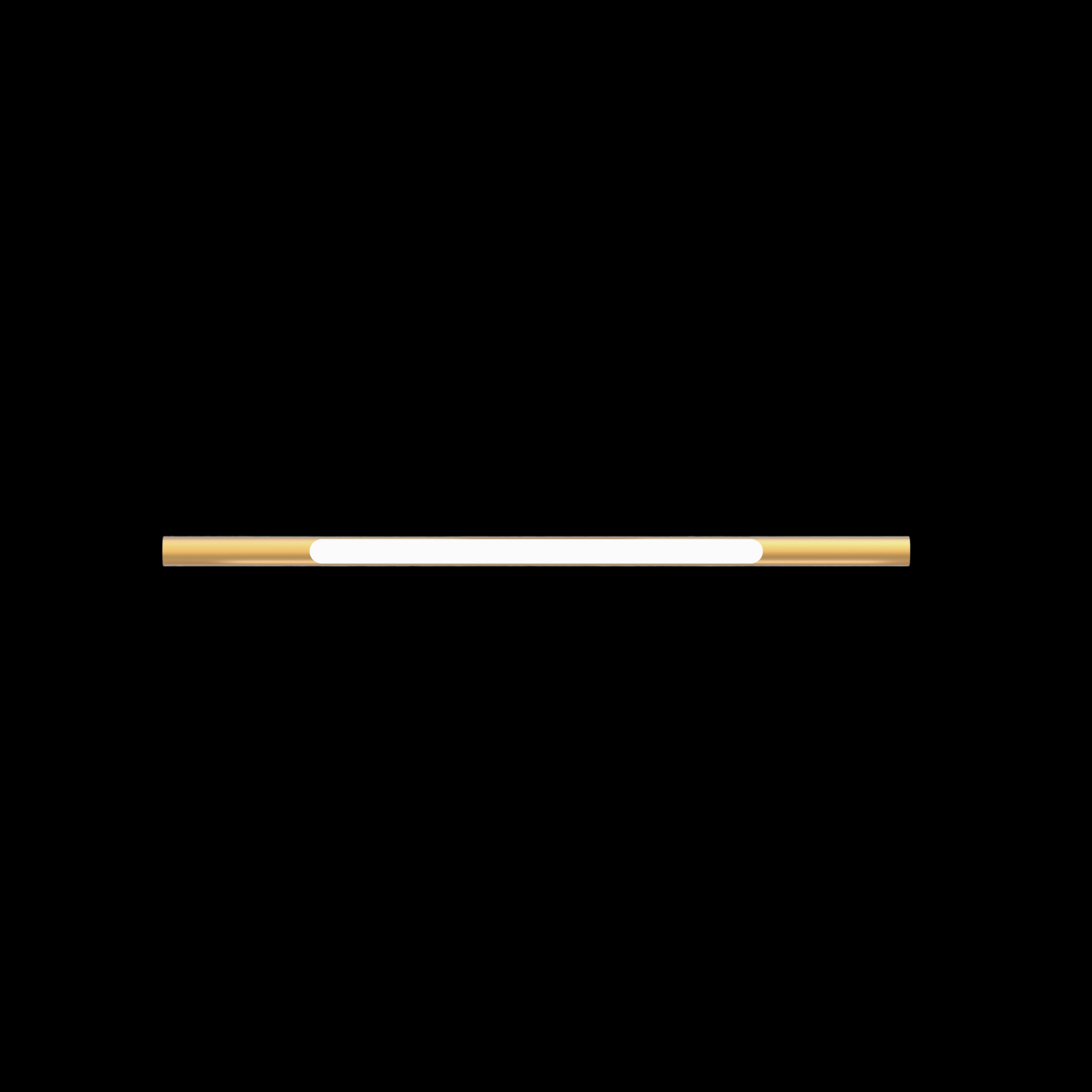 Tubular 33cm Satin Gold Rod Open Two Ends - TUB-33B-GOL