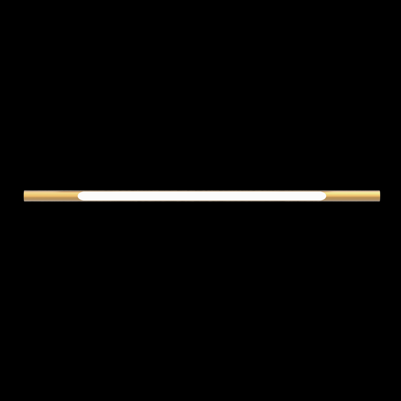 Tubular 43cm Satin Gold Rod Two Ends Open - TUB-43B-GOL