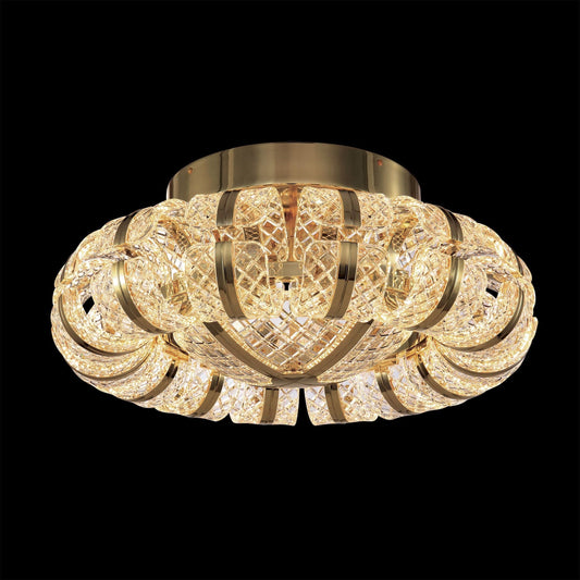 Chiaro Flush Light Domed Gold 63cm Diam Dimmable - MX22027001-D63GOL