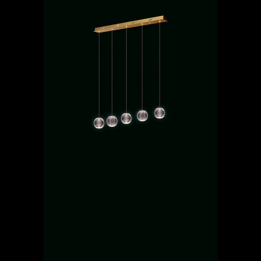 Diamante 5Lt Bar Pendant Gold - MD20001012-5BGOL
