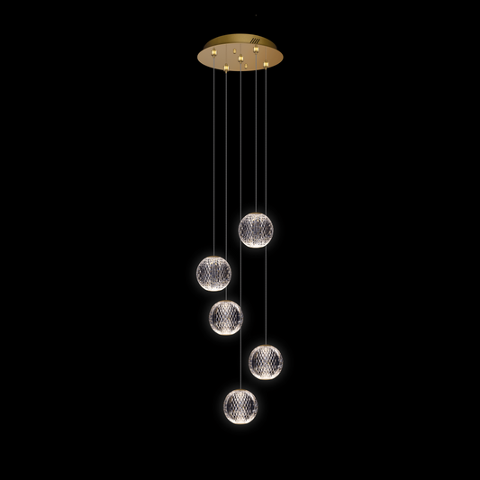 Diamante 5Lt Round Pendant Gold - MD20001012-5AGOL