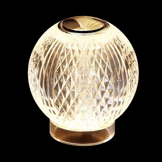 Diamante USB Chargeable LED Globe Table Lamp Gold - MT20001012-1AGOL