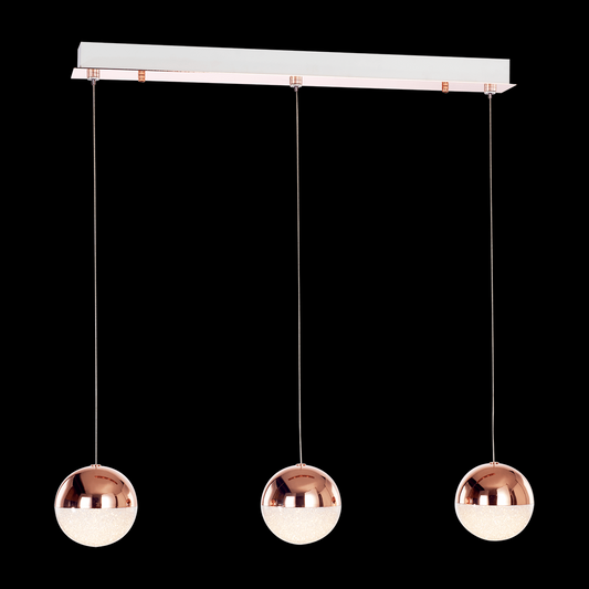 Eclipse 3 Light Bar Adjustable Pendant (Copper) - MD14003057-3D CPR