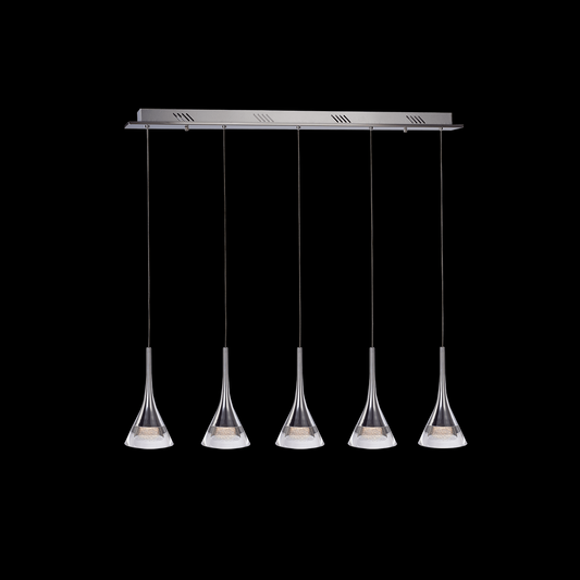 Jewel 5 Light bar Adjustable Pendant - MD15003012-5B