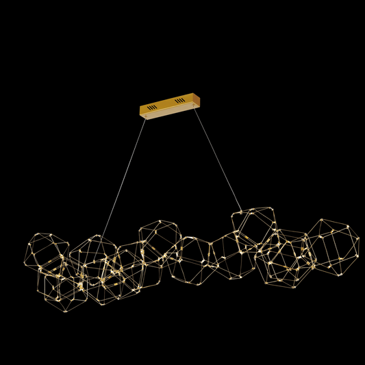 Lucciola 14 Prism Linear Pendant Brass - MD18001068-14ABRS