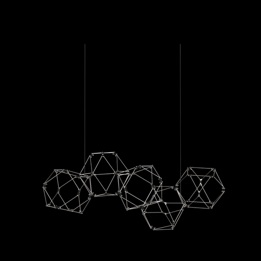 Lucciola 5 Prism Linear Pendant Stainless Steel - MD18001068-5ASS