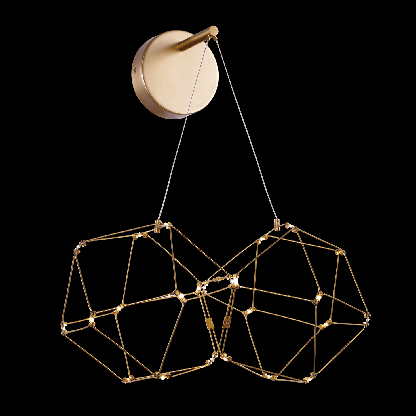 Lucciola Double Prism Wall Light Brass - MB18001068-2ABRS