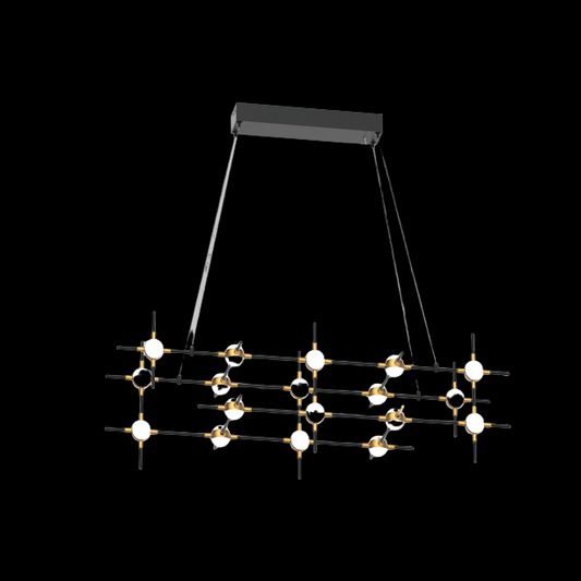 Molecular 18 Light Pendant (Black and Gold) Model A - MD18001067-18ABG