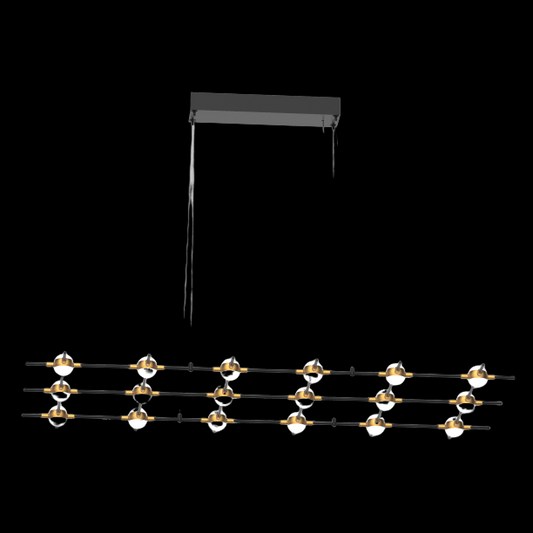 Molecular 18 Light Pendant (Black and Gold) Model F - MD18001067-18FBG