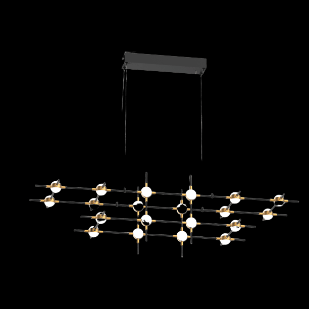 Molecular 20 Light Pendant (Black and Gold) Model D - MD18001067-20DBG