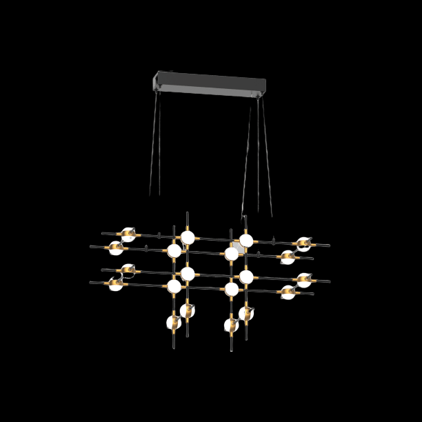 Molecular 20 Light Pendant (Black and Gold) Model E - MD18001067-20EBG