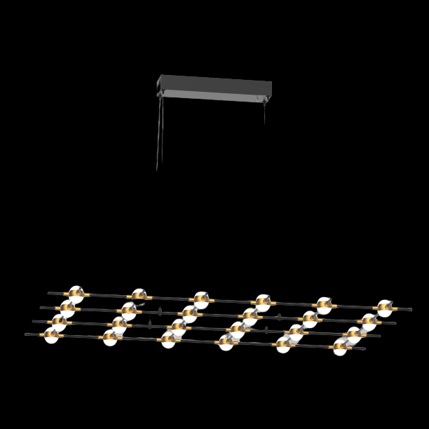 Molecular 20 Light Pendant (Black and Gold) Model G - MD18001067-20GBG