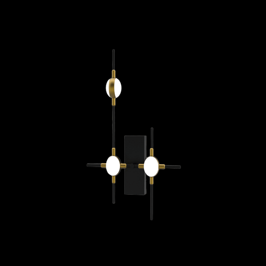 Molecular 3 light wall (Black and Gold) Model A - MB18001067-3ABG