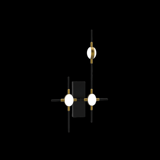 Molecular 3 light wall black with gold (Model B) - MB18001067-3BBG