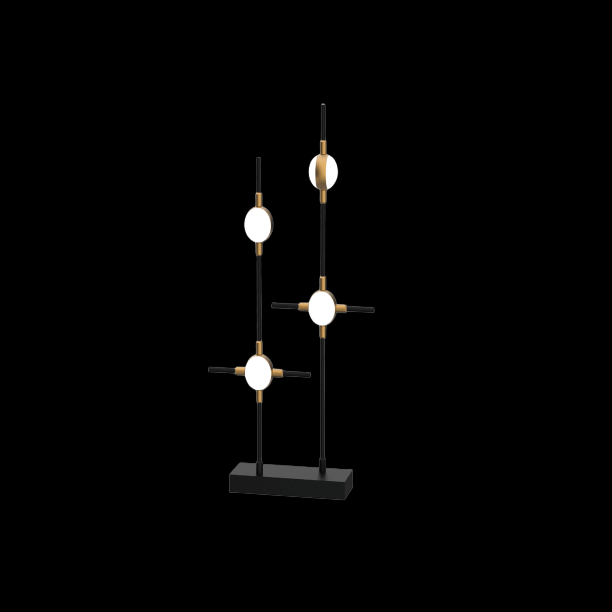 Molecular 4 Light Table Lamp (Black and Gold) Model D - MT18001067-4DBG