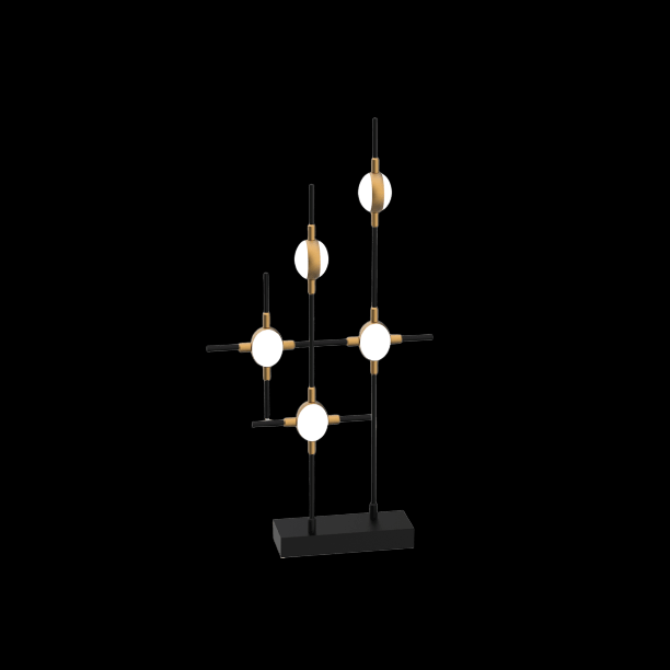 Molecular 5 Light Table Lamp (Black and Gold) Model C - MT18001067-5CBG