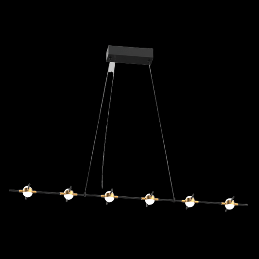 Molecular 6 Light Pendant (Black and Gold) Model C - MD18001067-6CBG