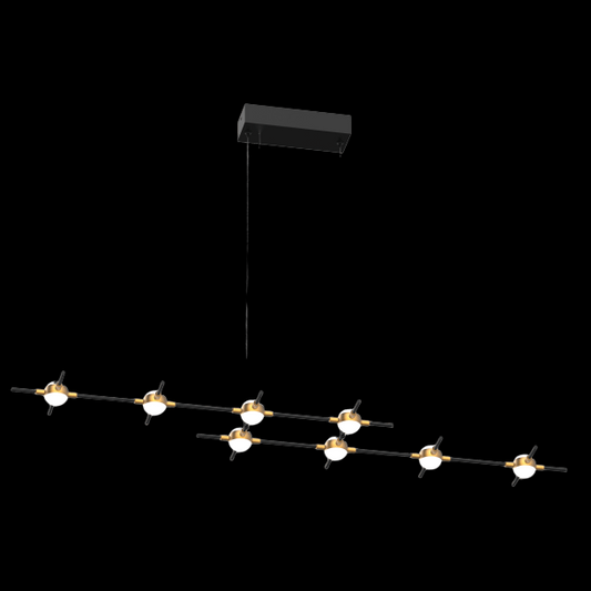 Molecular 8 Light Pendant Black and Gold (Model B) - MD18001067-8BBG