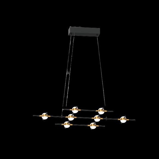 Molecular 8 Light Pendant (Black and Gold) Model C - MD18001067-8CBG