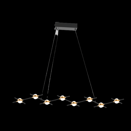 Molecular 8 Light Pendant (Black and Gold) Model D - MD18001067-8DBG