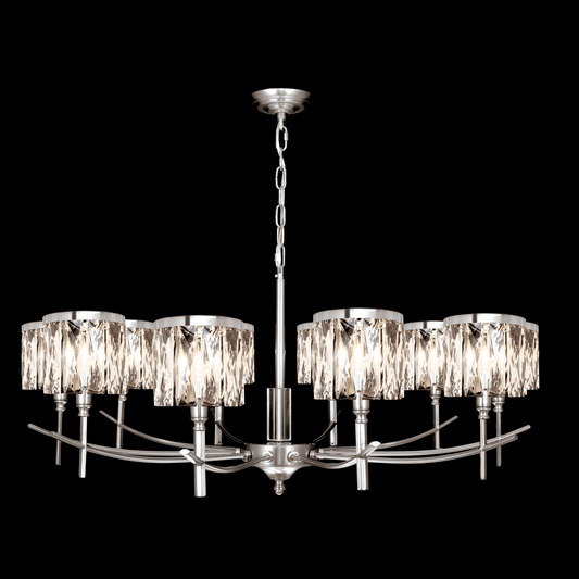 Opulence 10 Arm Chandelier Satin Nickel - MD737D-10ASN