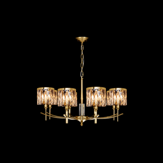 Opulence 8 Arm Chandelier Satin Gold - MD737D-8ASG