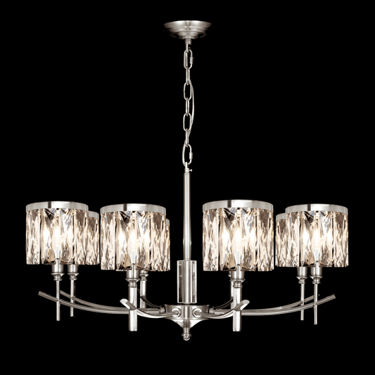 Opulence 8 Arm Chandelier Satin Nickel - MD737D-8ASN