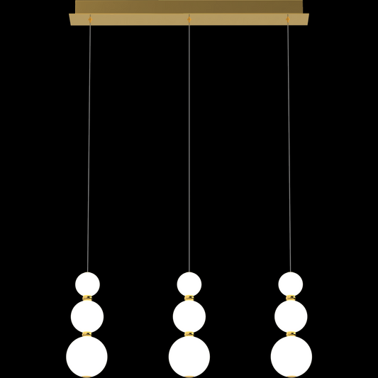 Pearl 3 Drop Bar Pendant Gold - MD21001033-3BGOL