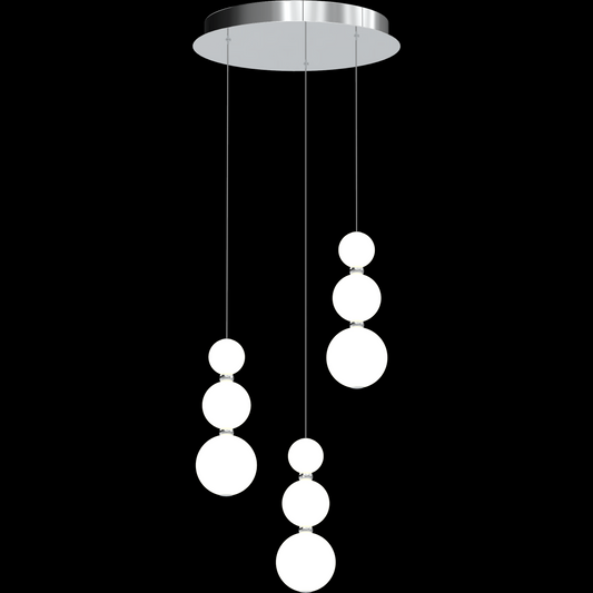 Pearl 3 Drop Round Pendant Chrome - MD21001033-3ACHR