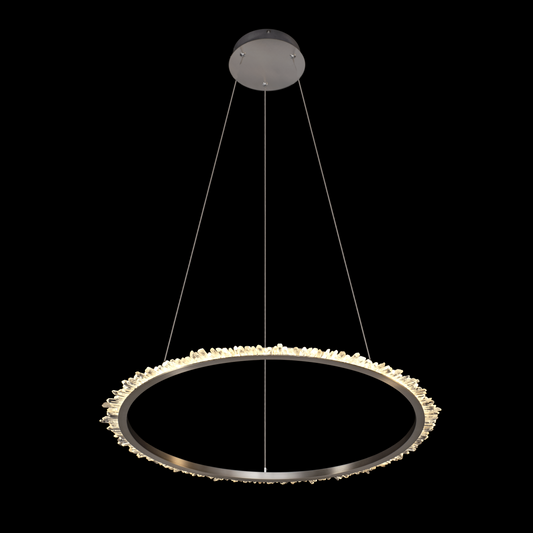 Quartz Halo Small Round Pendant Satin Nickel - MD20020154-1ASN