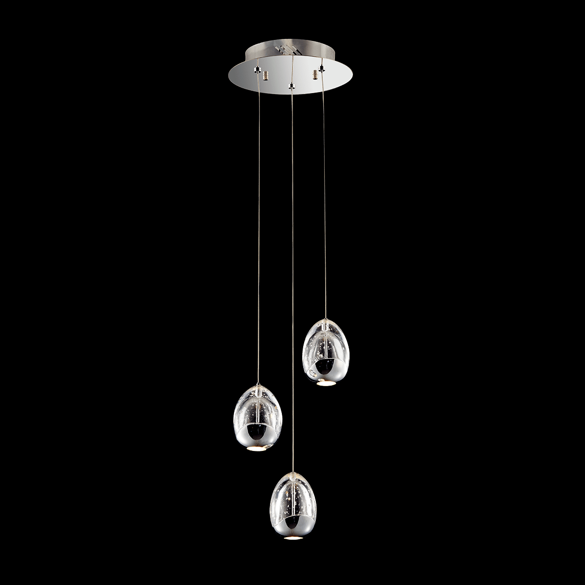 Terrene 3 light Adjustable Pendant (Chrome) - MD13003023-3A CHR