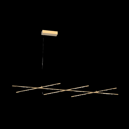 Tubular 10 Light Pendant Satin Gold (Model A) - MD18001070-10AGOL