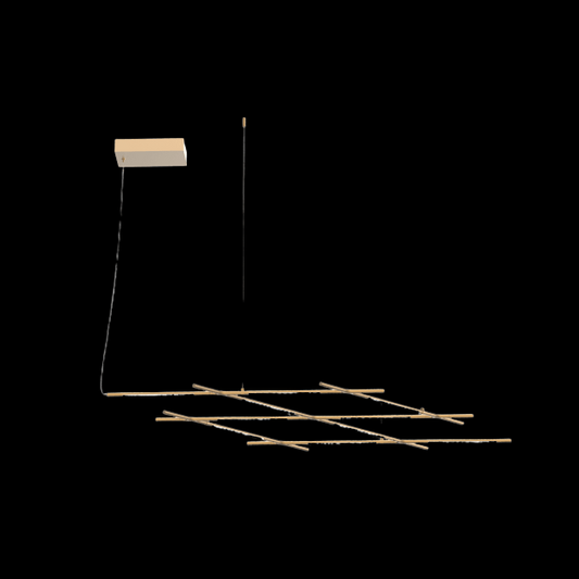 Tubular 10 Light Pendant Satin Gold (Model B) - MD18001070-10BGOL