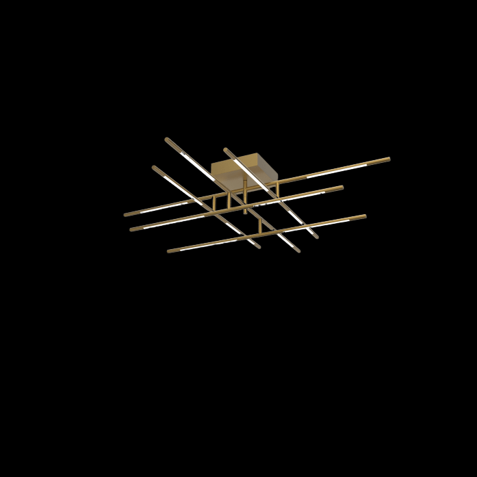 Tubular 12 Light Flush Satin Gold (Model A) - MX18001070-12AGOL