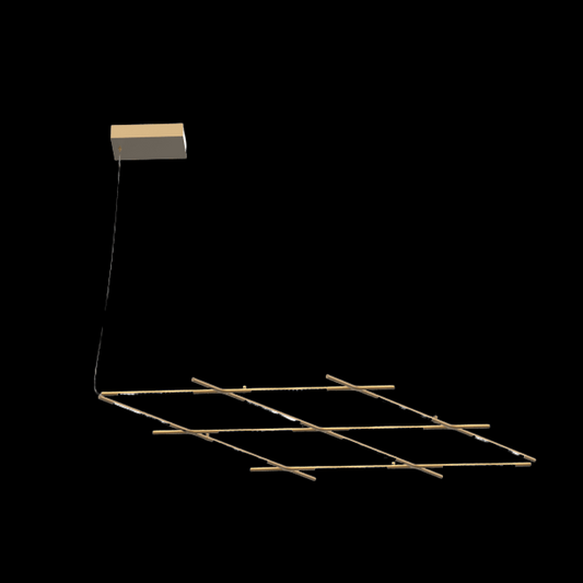 Tubular 12 Light Pendant Satin Gold (Model F) - MD18001070-12FGOL