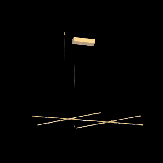 Tubular 7 Light Pendant Satin Gold (Model A) - MD18001070-7AGOL