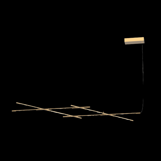 Tubular 8 Light Pendant Satin Gold (Model B) - MD18001070-8BGOL