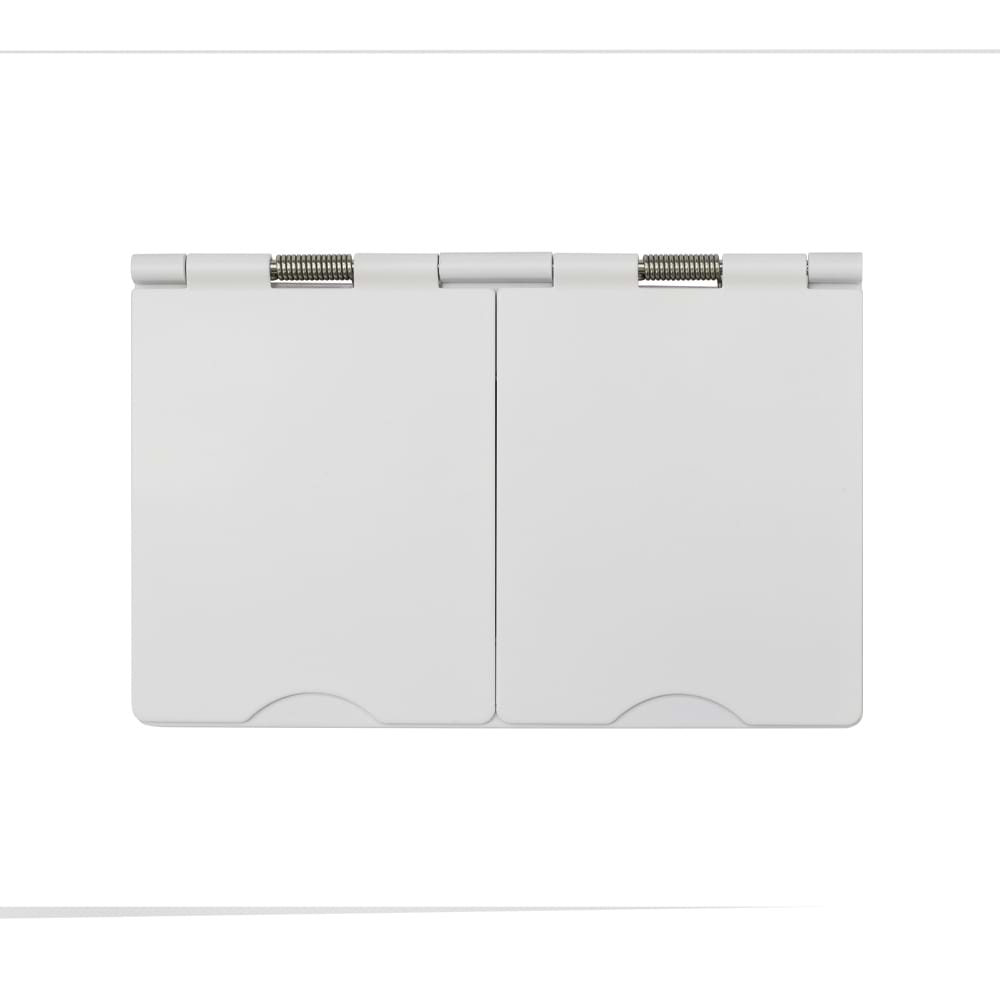 The Eldon Collection White Metal 2 Gang 4 x25mm EM-Euro Module Floor Plate