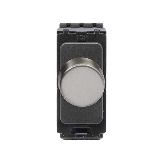 The Lombard Collection Brushed Chrome CM Grid 250W LED Multi-Way Dimmer Module