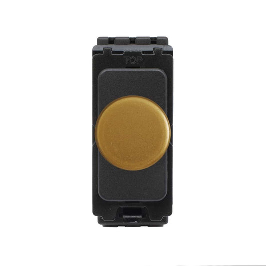 The Belgravia Collection Old Brass CM Grid 400W LED Dimmer Module