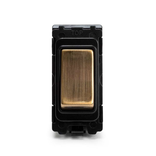 The Charterhouse Collection 2 Way Off Retractive RM-Grid Switch Module Antique Brass